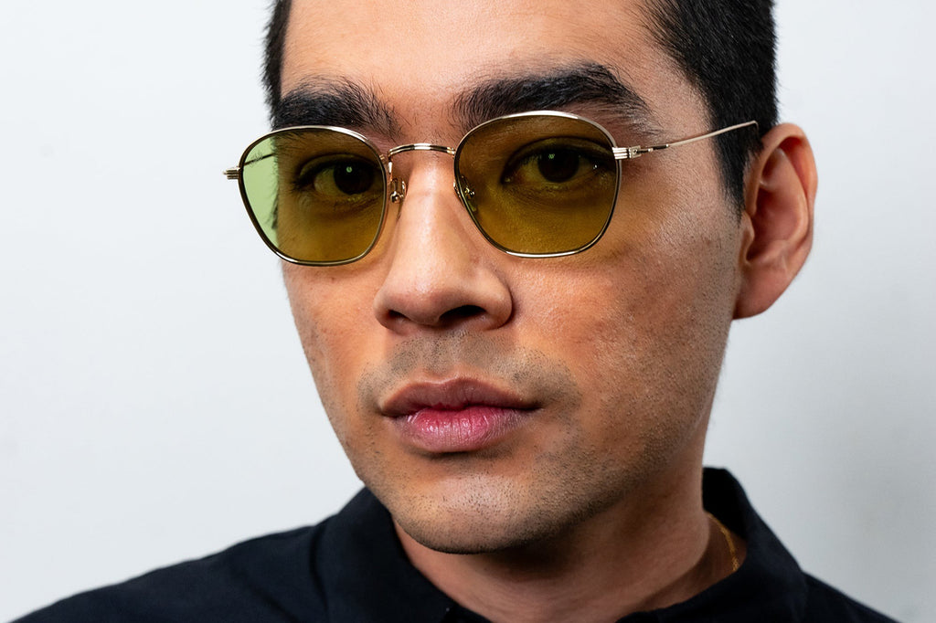 AKILA® Eyewear - Osiris Sunglasses Gold w/ Light Green Lenses