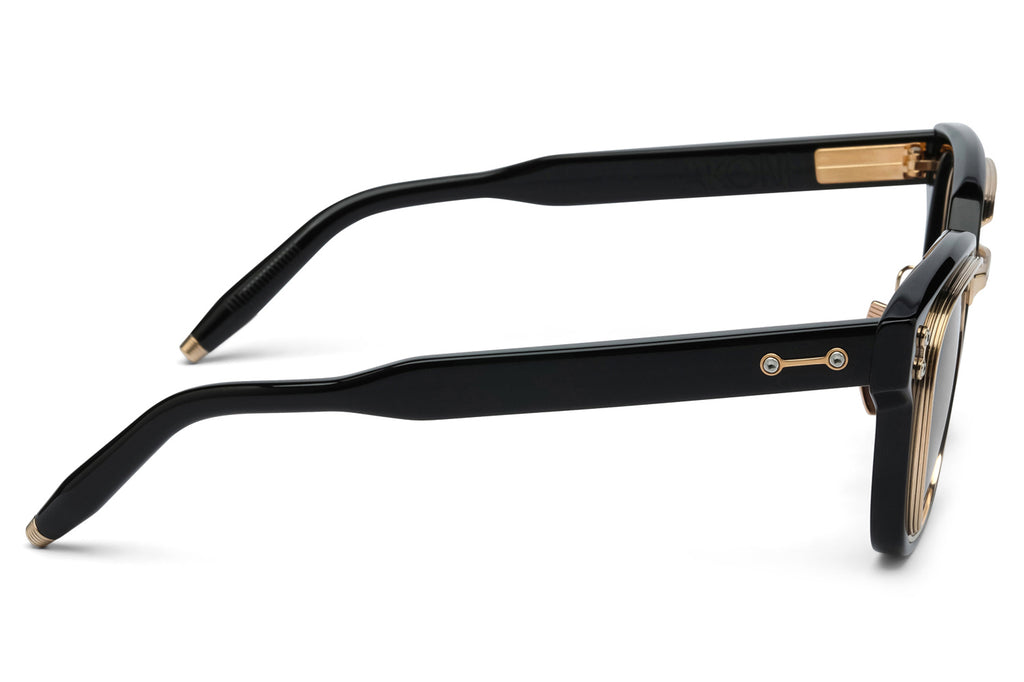 Akoni - Apollo Sunglasses Black & Brushed 12k Gold with Grey Gradient Lenses