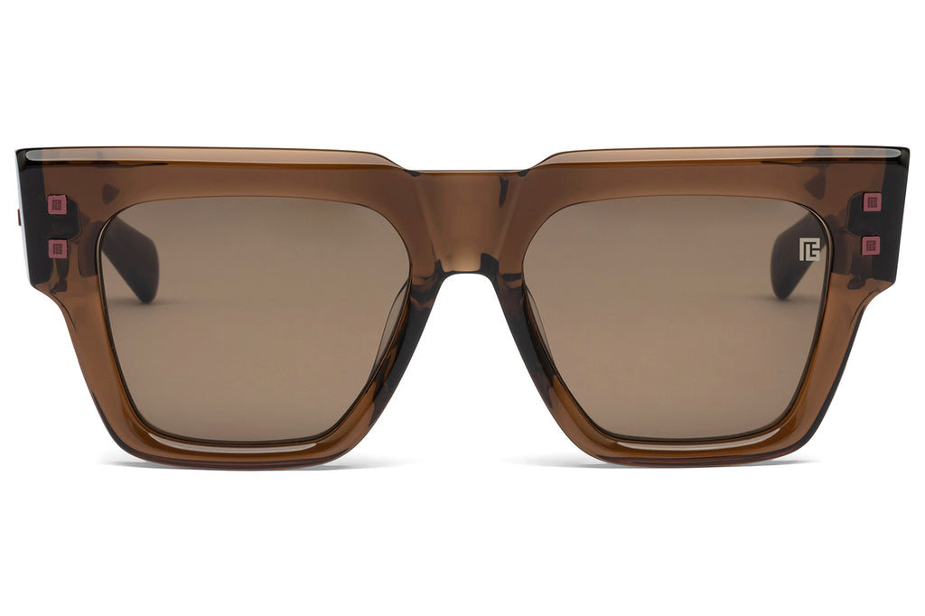 Balmain® Eyewear - B-Army Sunglasses Crystal Brown & Copper with Dark Brown Lenses