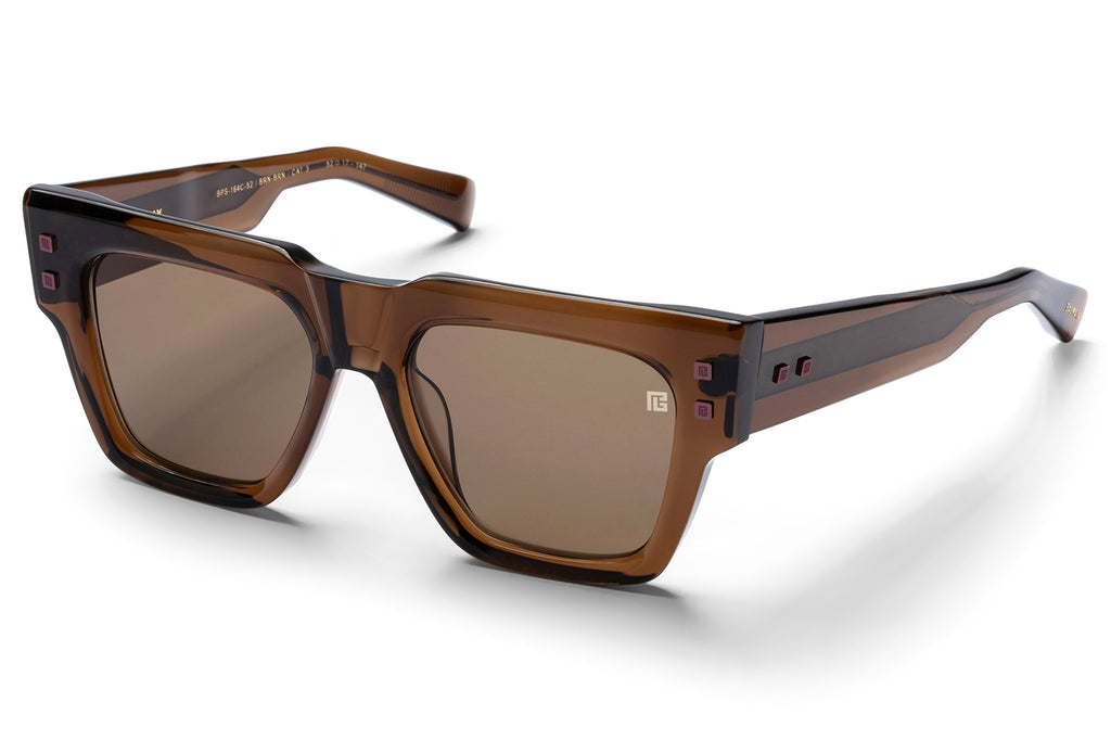 Balmain® Eyewear - B-Army Sunglasses Crystal Brown & Copper with Dark Brown Lenses