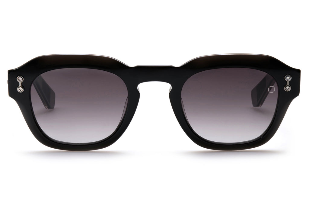 Akoni - Blaze Sunglasses Crystal Black & Black Rhodium with Grey Gradient Lenses