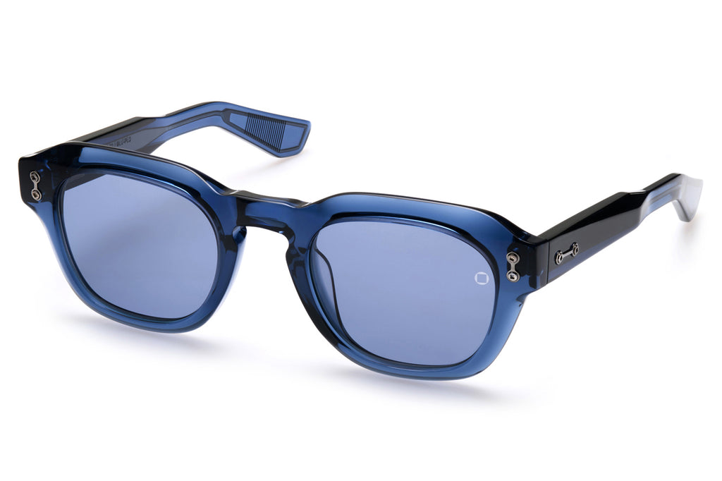 Akoni - Blaze Sunglasses Crystal Blue & Black Palladium with Dusty Blue Lenses