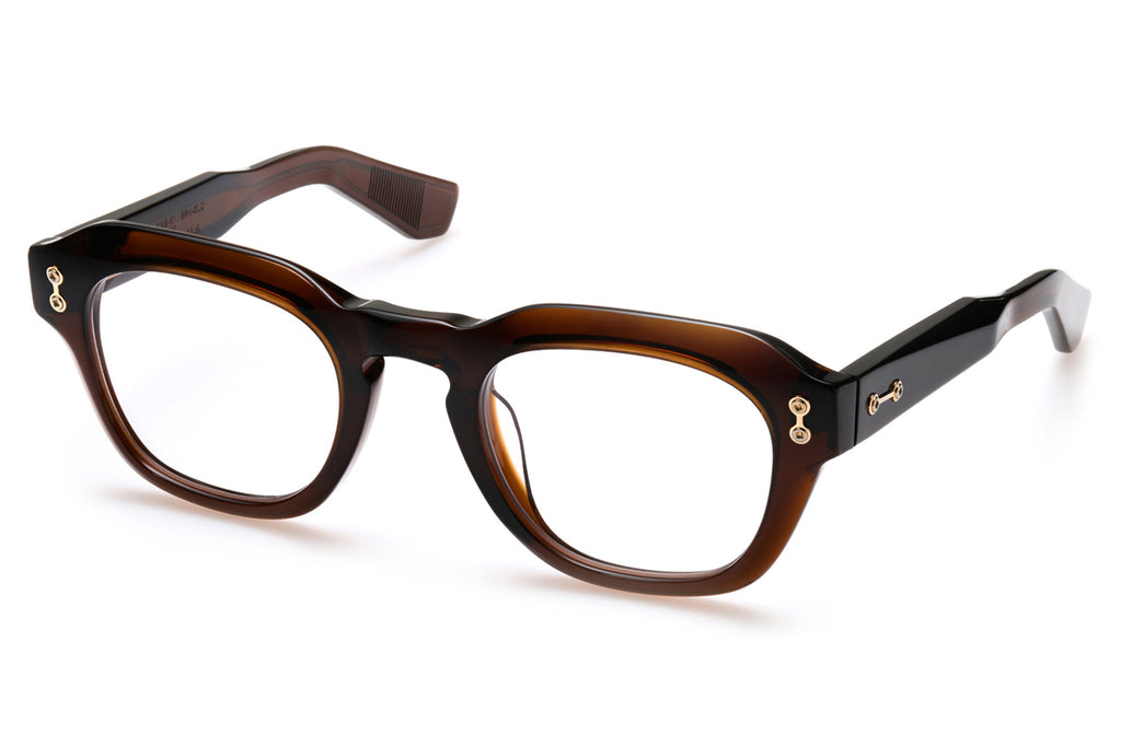 Akoni - Blaze Eyeglasses Crystal Dark Brown & 12K Gold Brushed