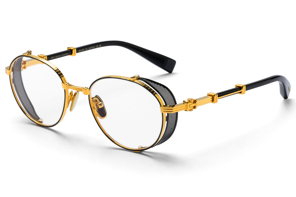 Balmain® Eyewear - Brigade I Eyeglasses Gold 18k w/Black Rhodium & Black