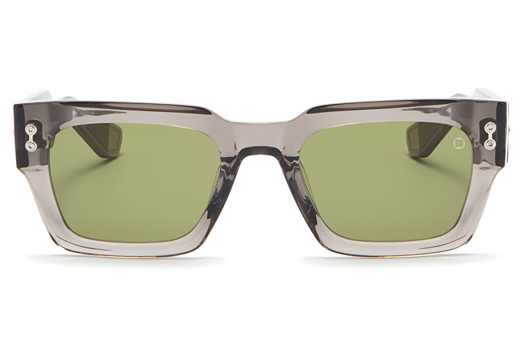 Akoni - Cosmo Sunglasses Dark Grey Crystal with Dark Olive Lenses