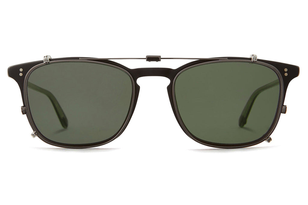 Garrett Leight - Boon Clip On Shades Gunmetal with G15 Lenses