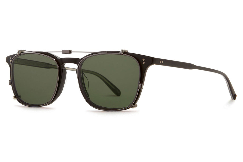 Garrett Leight - Boon Clip On Shades Gunmetal with G15 Lenses