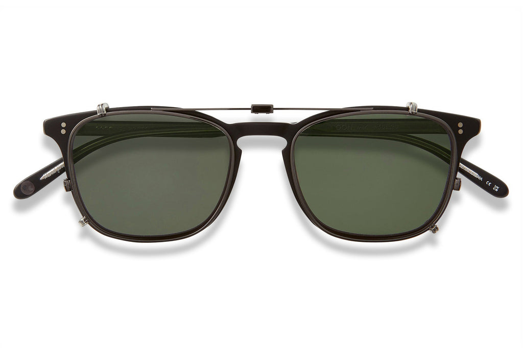 Garrett Leight - Boon Clip On Shades Gunmetal with G15 Lenses