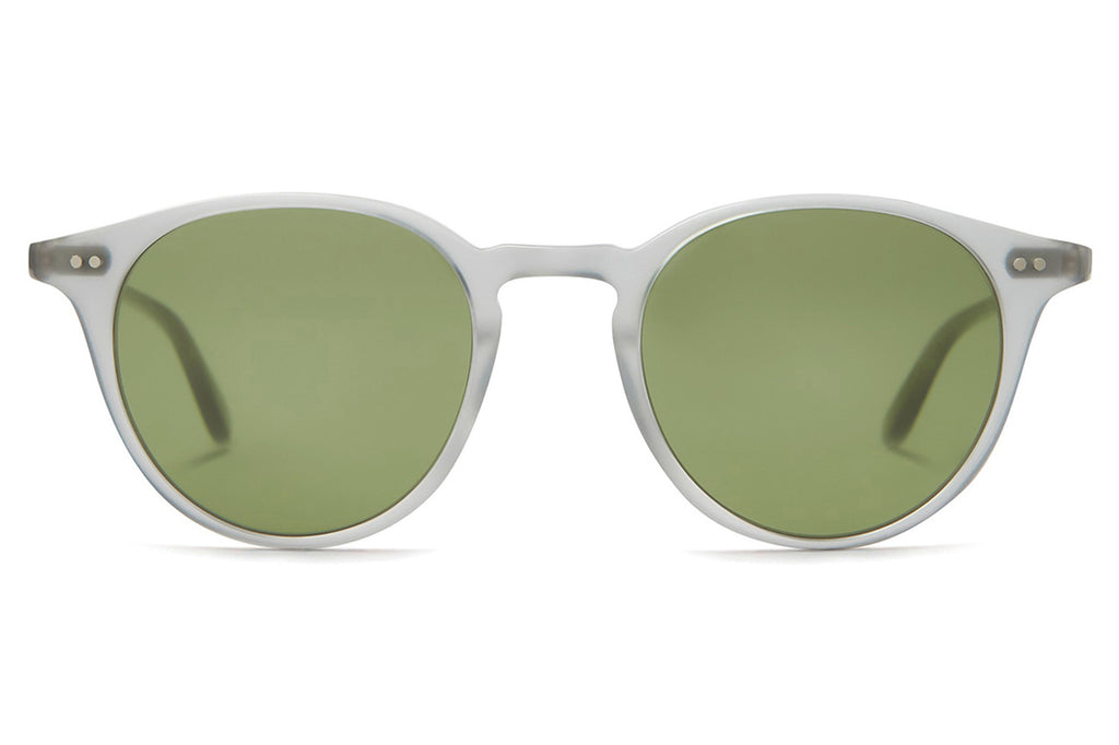 Garrett Leight - Clune Sunglasses Celestite with Semi-Flat Pure Green Lenses