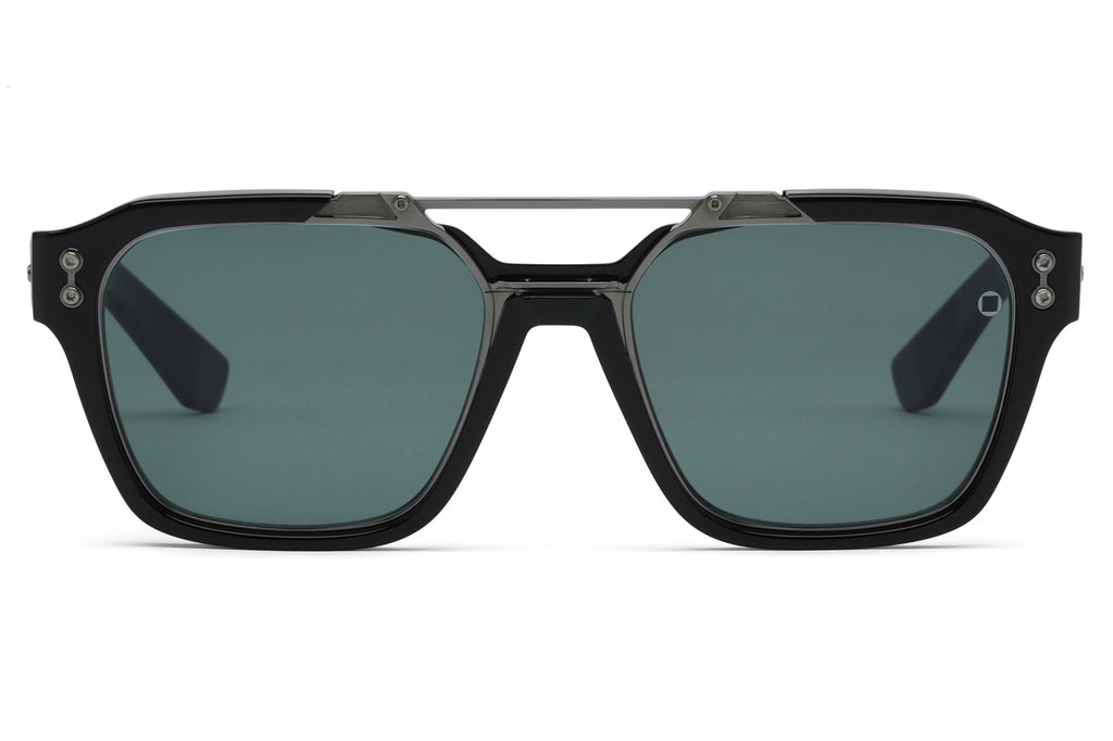 Akoni - Discovery Sunglasses Black & Black Rhodium with Deep Emerald Green Lenses