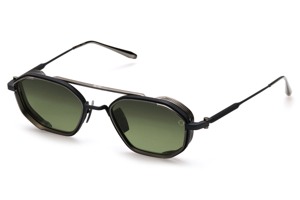 Akoni - Eris-Two Sunglasses Matte Black & Black Rhodium with  Dark Grey to Olive Lenses