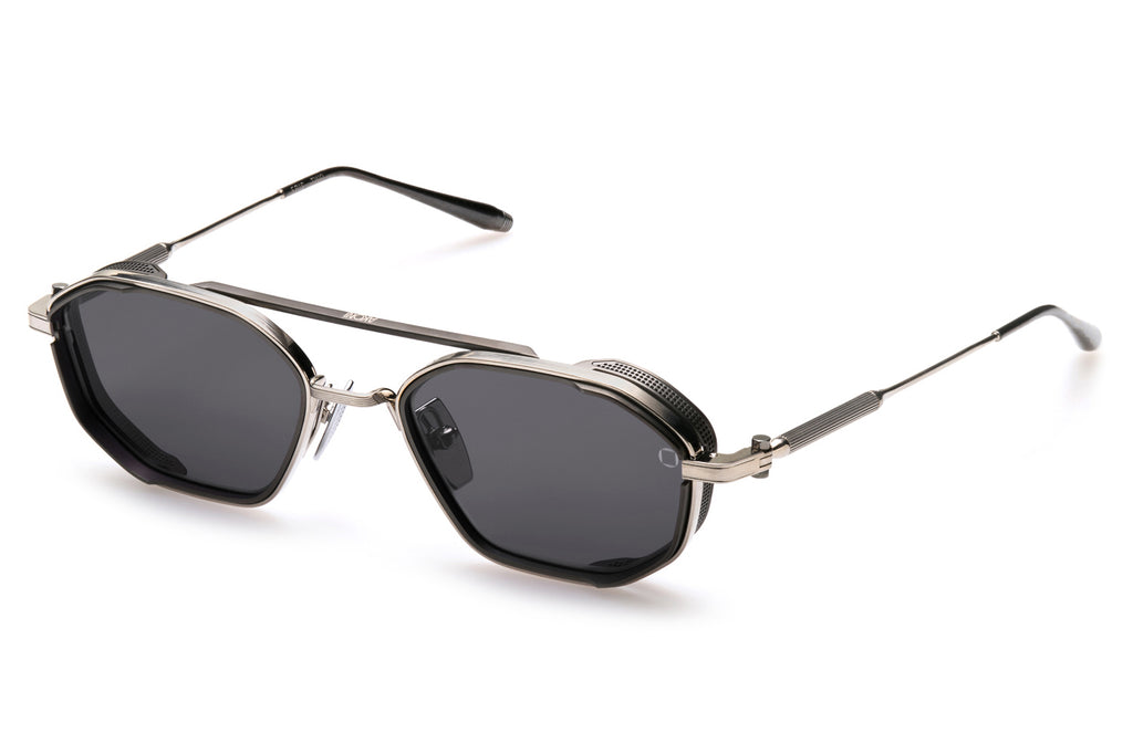 Akoni - Eris-Two Sunglasses Brushed Silver & Brushed Black Rhodium with Dark Grey Lenses