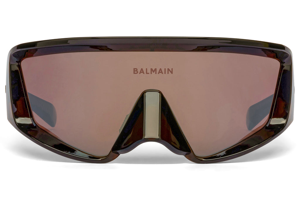 Balmain® Eyewear - Espion Sunglasses Crystal Brown & Brown with Silver Flash Mirror Lenses