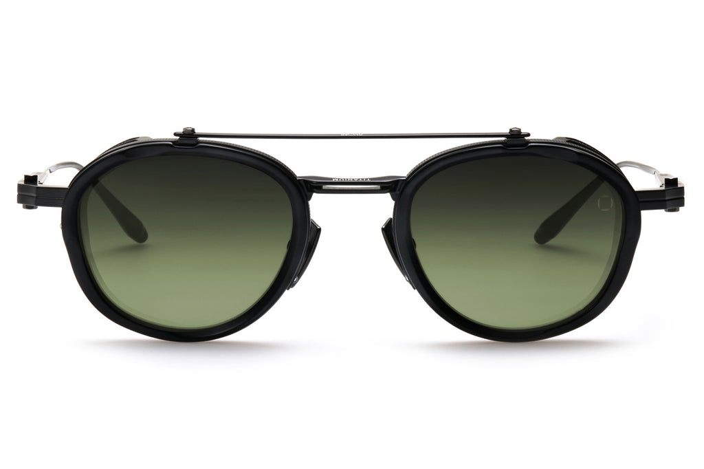 Akoni - Infinity Sunglasses Matte Black & Matte Black with Dark Grey to Olive Lenses