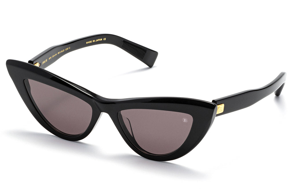 Balmain® Eyewear - Jolie Sunglasses Black & Gold with Dark Grey Lenses