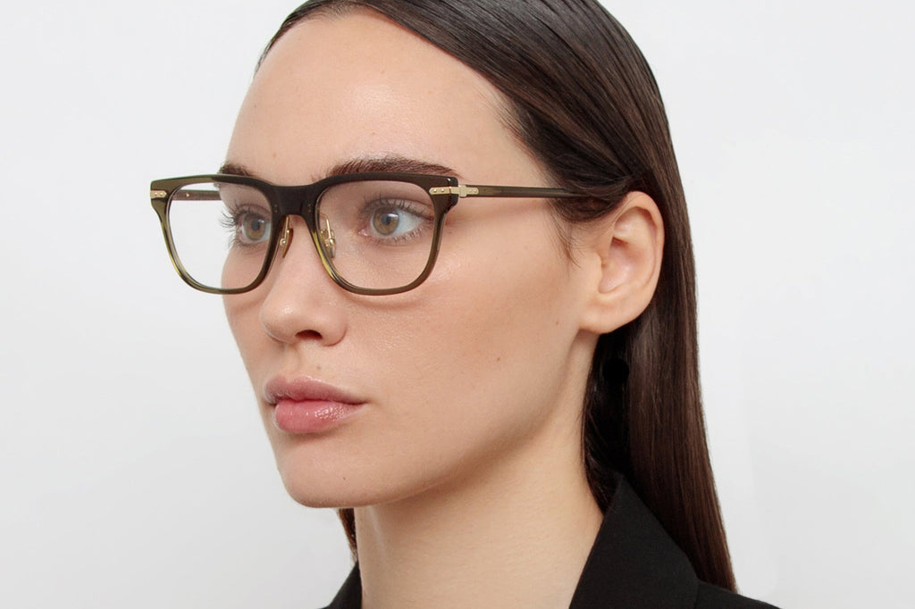 Linda Farrow - Cove Eyeglasses Bottle Green/Light Gold (C4)