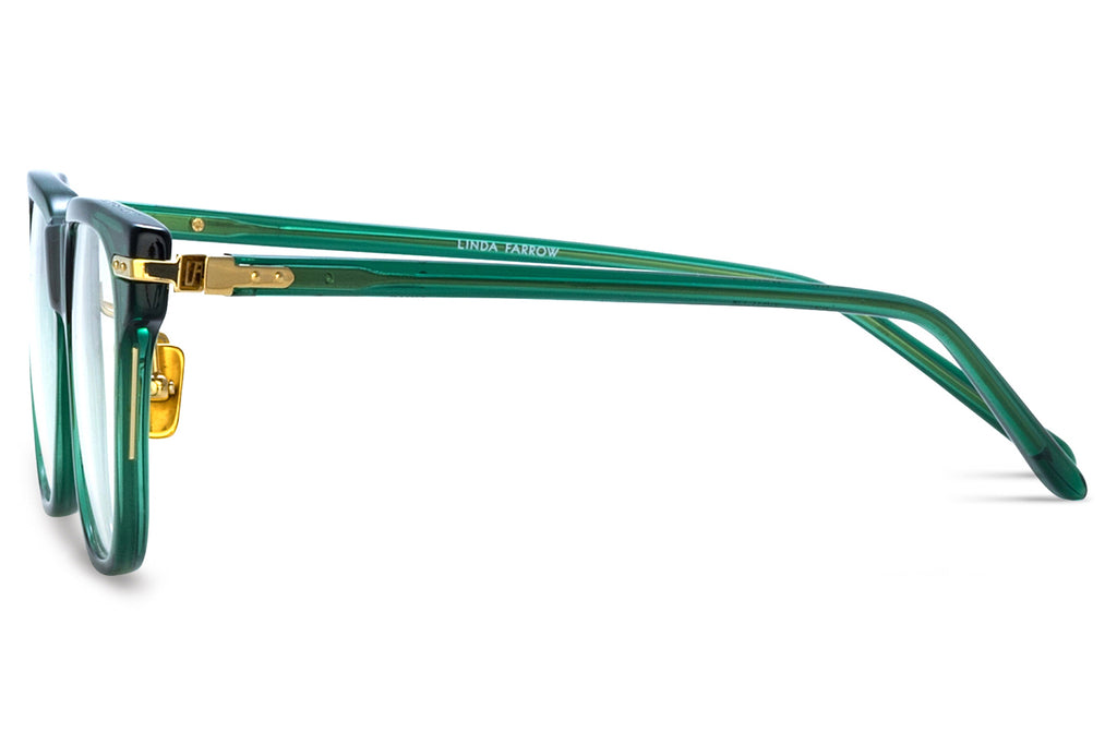 Linda Farrow - Cove Eyeglasses Bottle Green/Light Gold (C4)