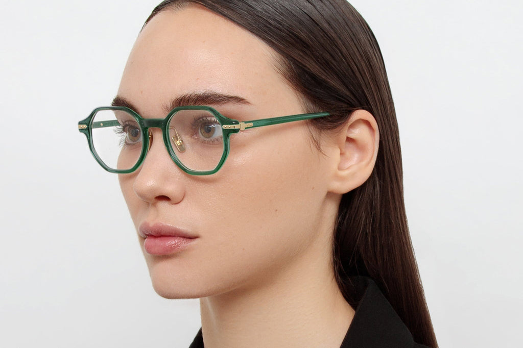 Linda Farrow - Axis Eyeglasses Bottle Green/Light Gold (C3)