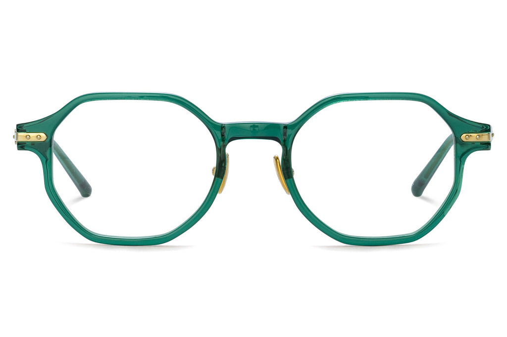 Linda Farrow - Axis Eyeglasses Bottle Green/Light Gold (C3)