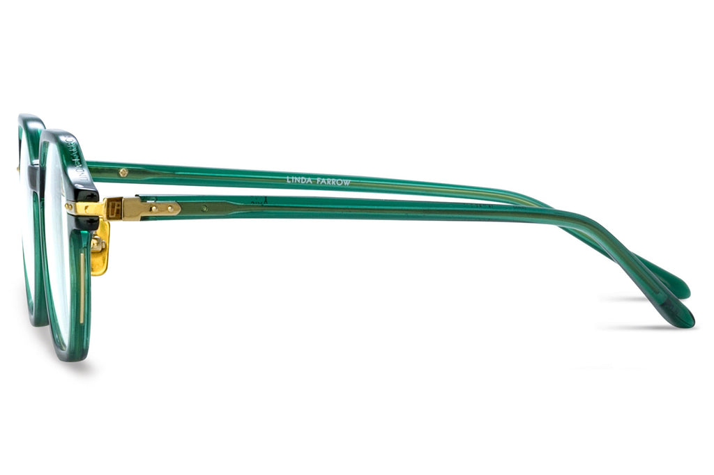 Linda Farrow - Axis Eyeglasses Bottle Green/Light Gold (C3)