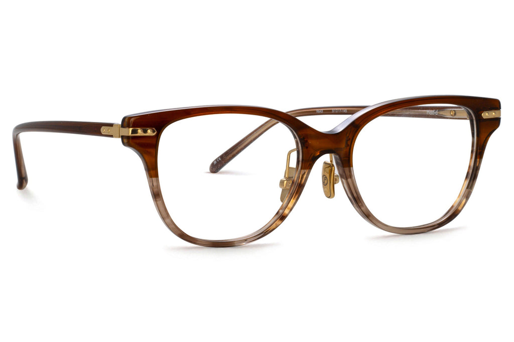 Linda Farrow - Hadid Eyeglasses Caramel Horn/Light Gold (C3)