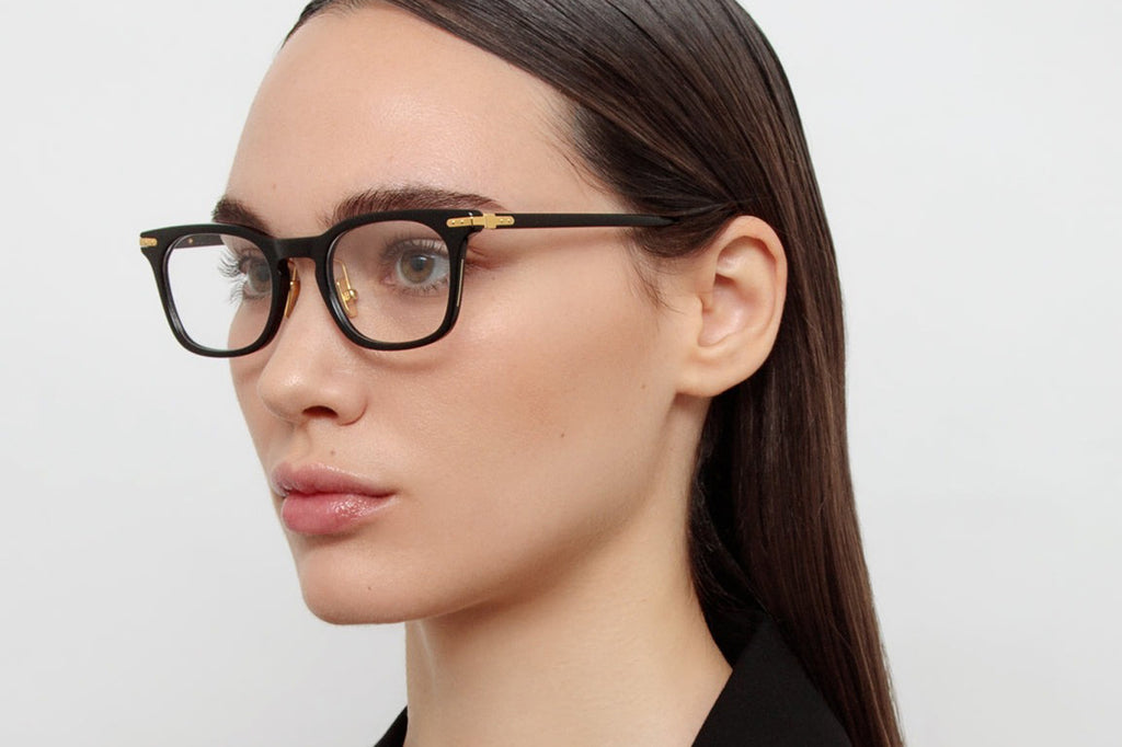 Linda Farrow - Hawkin Eyeglasses Black/Yellow Gold (C1)