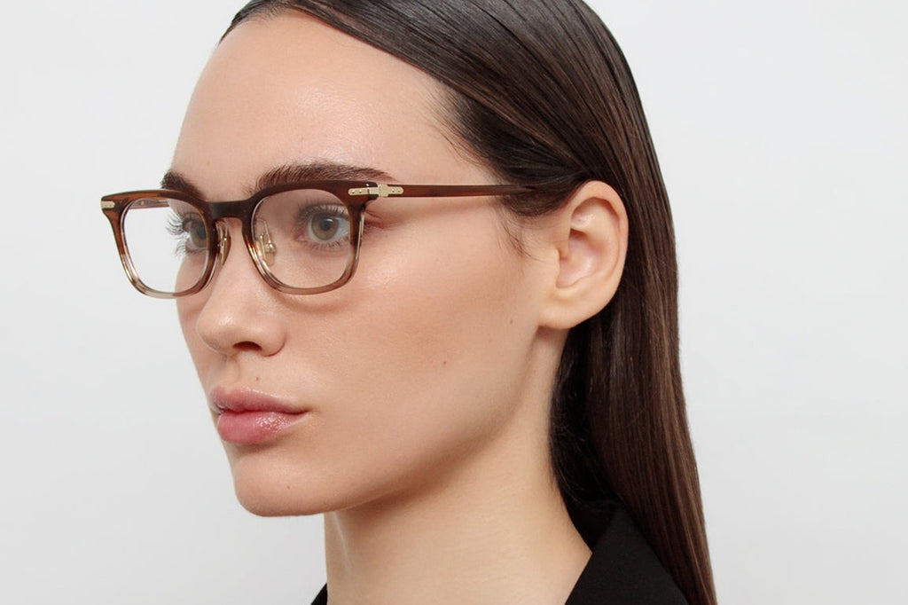 Linda Farrow - Hawkin Eyeglasses Caramel Horn/Light Gold (C4)