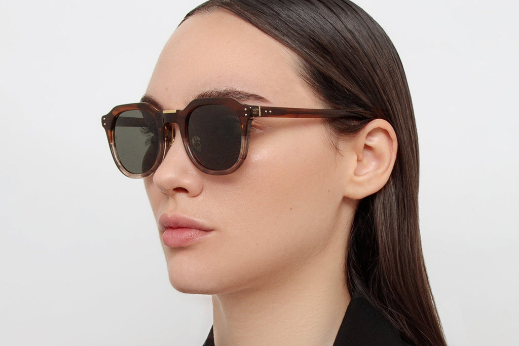 Linda Farrow - Fletcher Sunglasses Caramel Horn/Light Gold (C15)