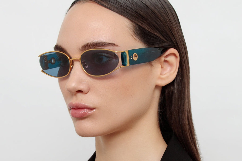 Linda Farrow - Shelby Sunglasses Yellow Gold (C7)