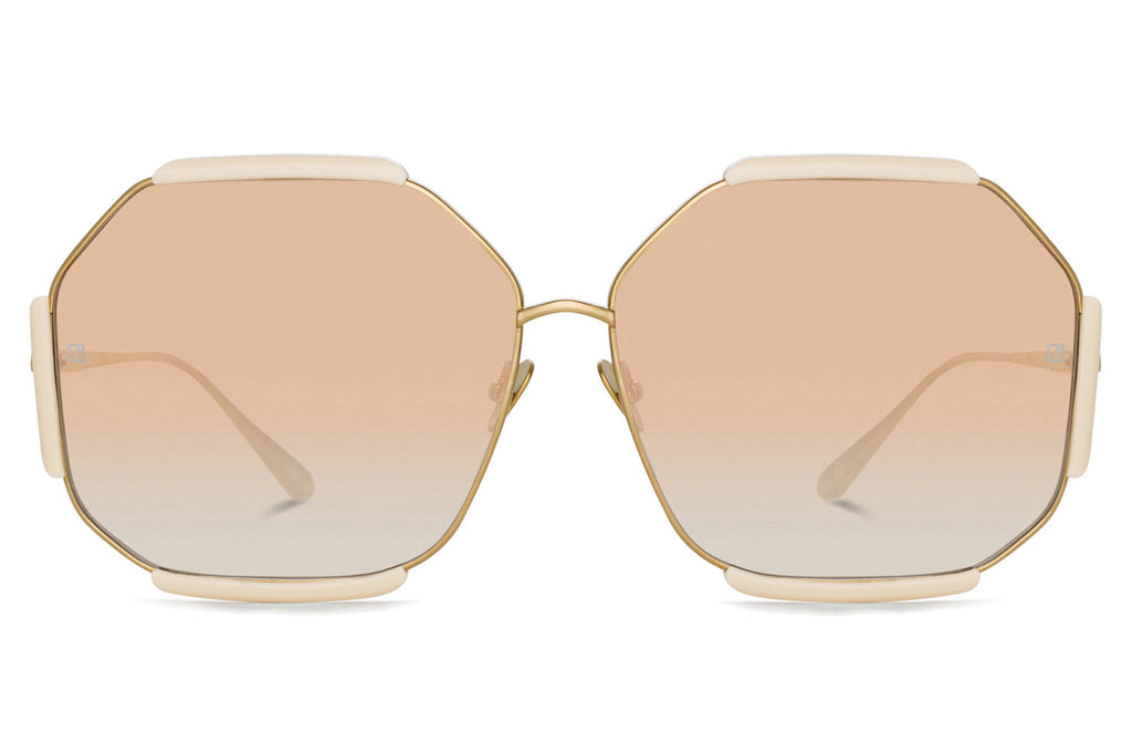 Linda Farrow - Margot Sunglasses Cream/Light Gold (C3)