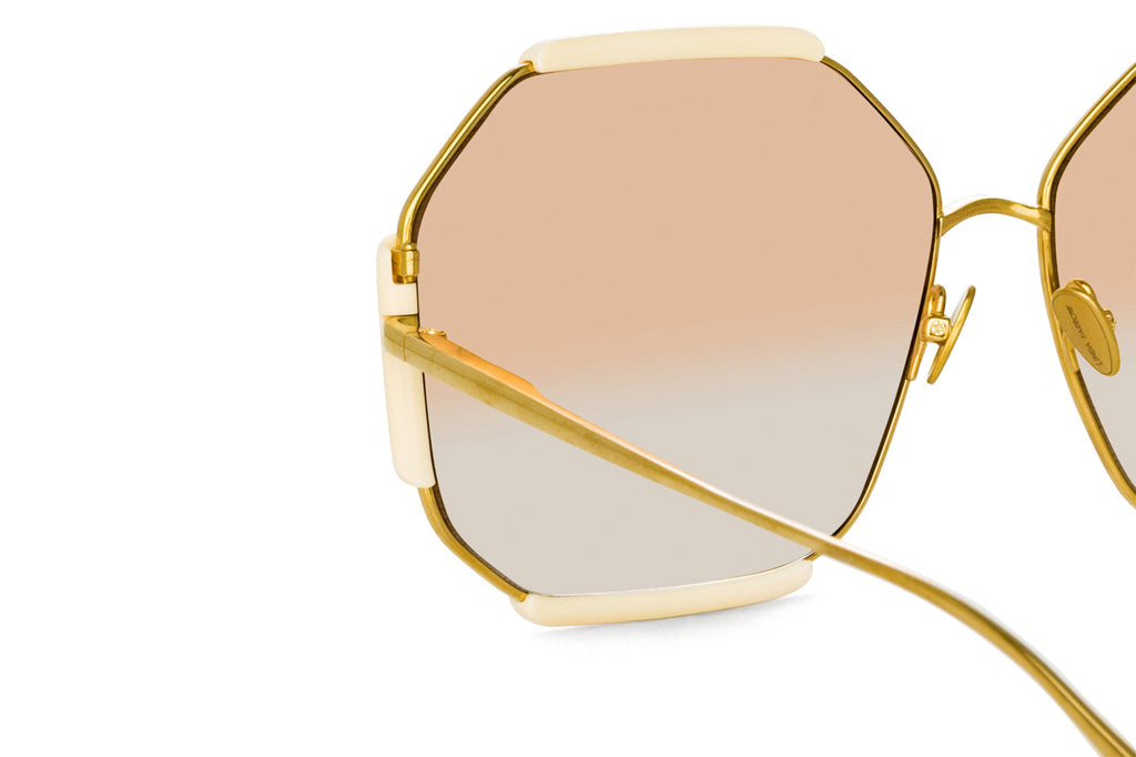 Linda Farrow - Margot Sunglasses Cream/Light Gold (C3)