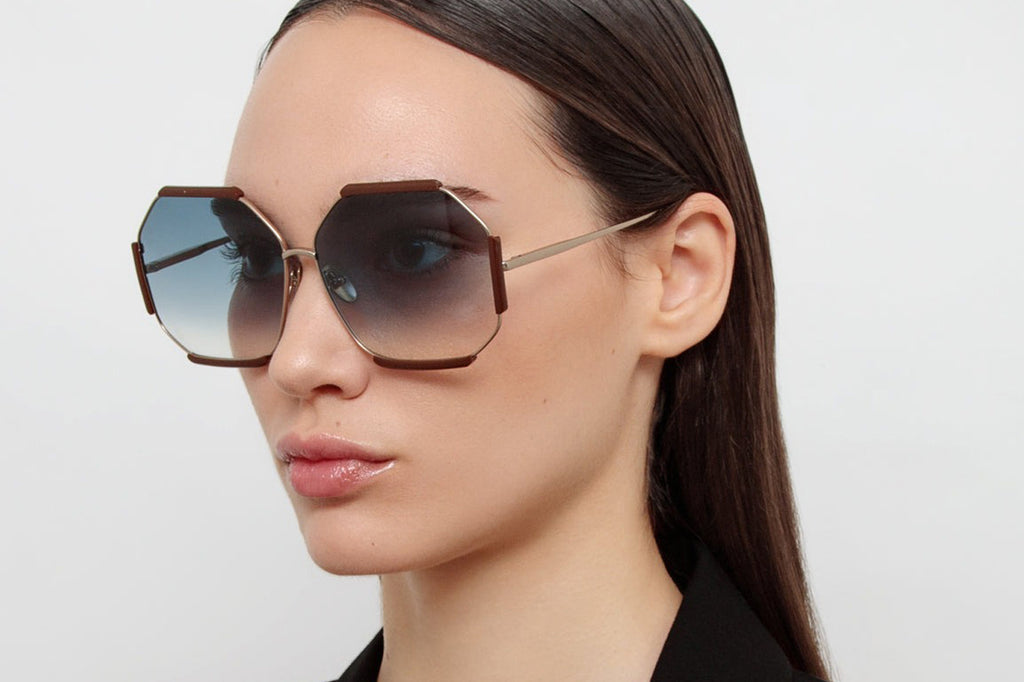 Linda Farrow - Margot Sunglasses Brown/Light Gold (C7)