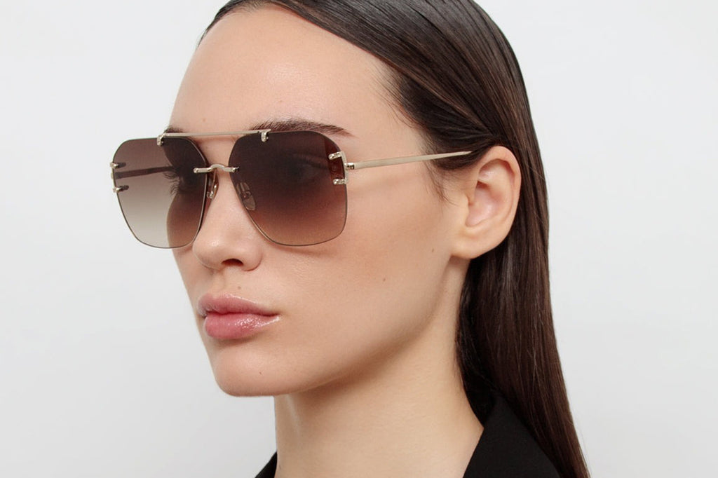 Linda Farrow - Reyner Sunglasses Light Gold (C2)