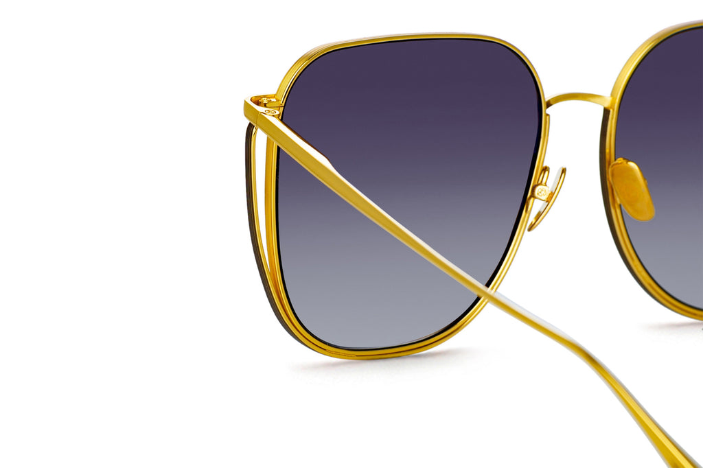 Linda Farrow - Camry Sunglasses Yellow Gold (C1)