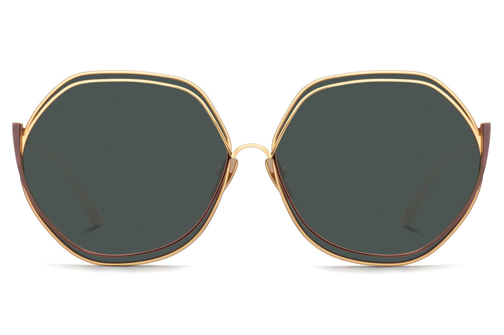 Linda Farrow - Aspen Sunglasses Yellow Gold (C3)