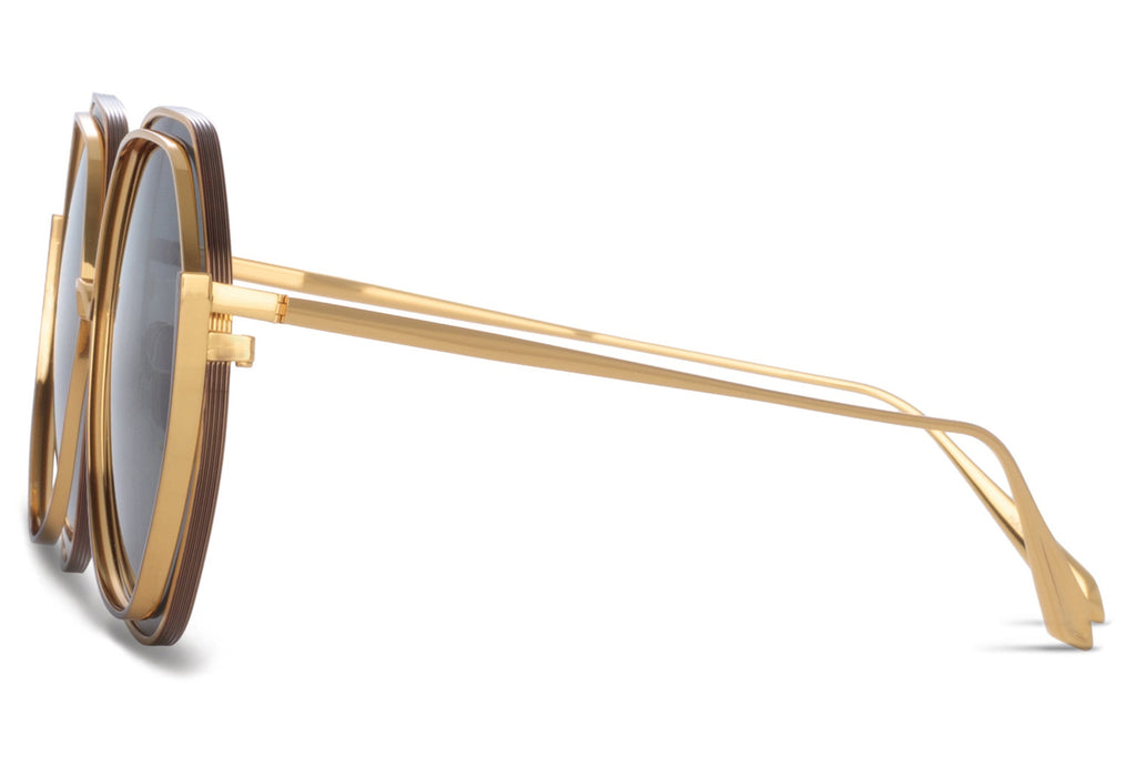 Linda Farrow - Aspen Sunglasses Yellow Gold (C3)