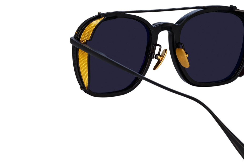 Linda Farrow - Aston Sunglasses Black/Yellow Gold (C1)