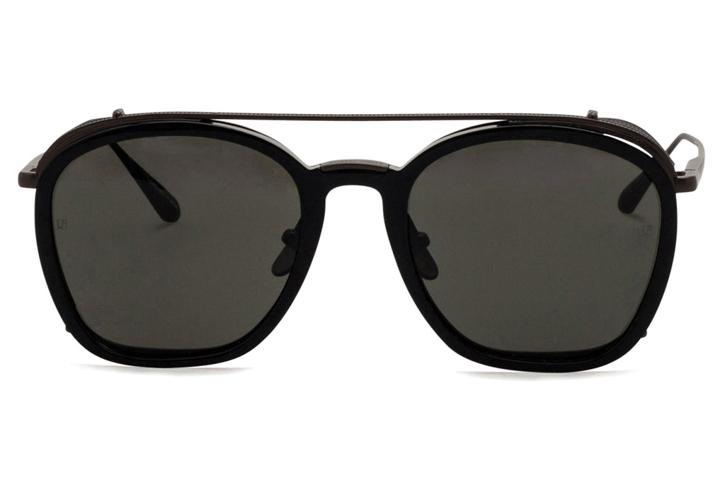 Linda Farrow - Aston Sunglasses Black/Matte Nickel (C6)