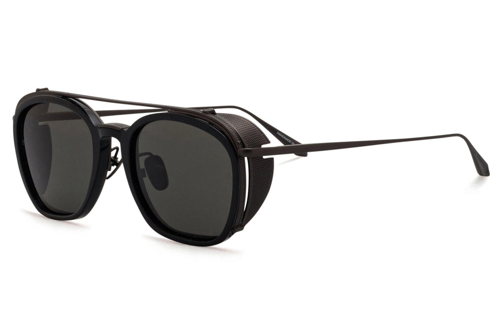 Linda Farrow - Aston Sunglasses Black/Matte Nickel (C6)