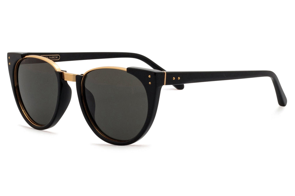 Linda Farrow - Iris Sunglasses Black/Yellow Gold (C56)