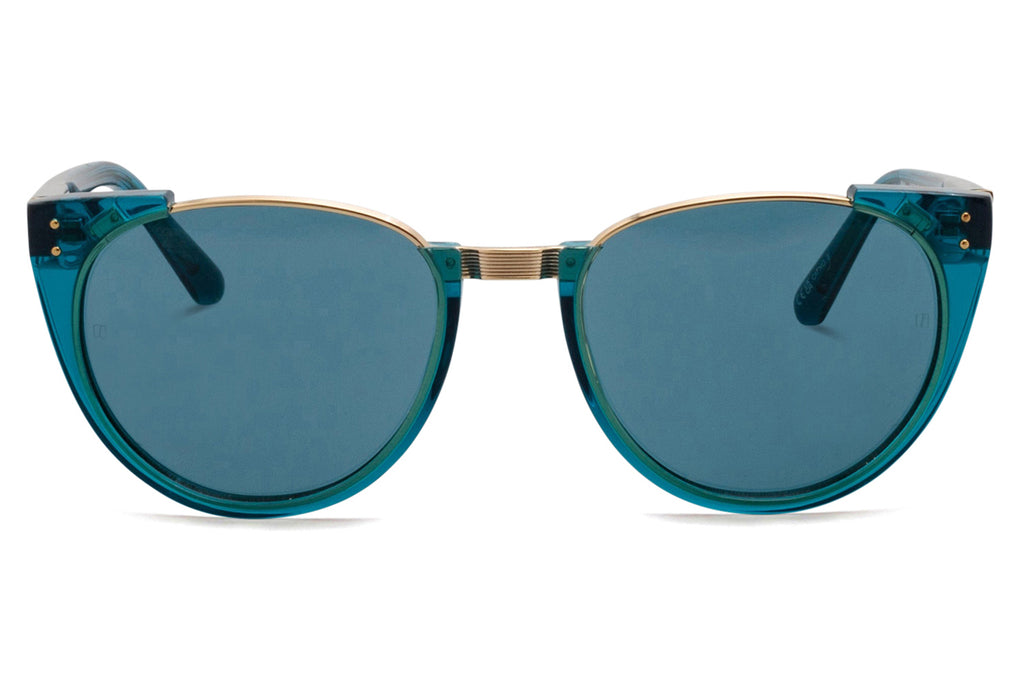 Linda Farrow - Iris Sunglasses Aqua/Light Gold (C59)