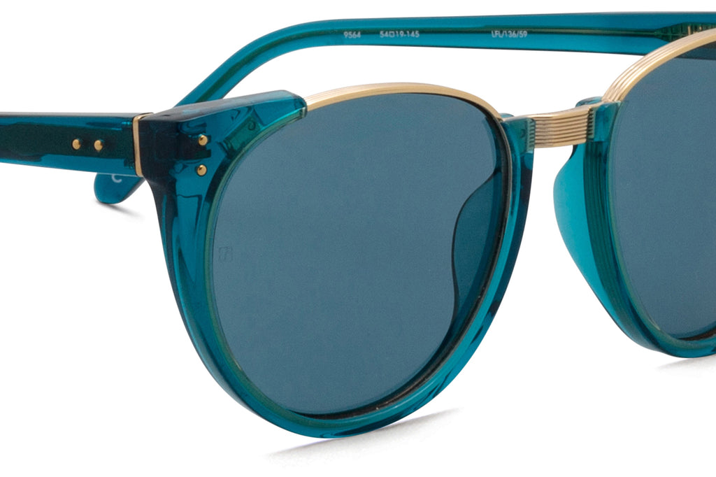 Linda Farrow - Iris Sunglasses Aqua/Light Gold (C59)