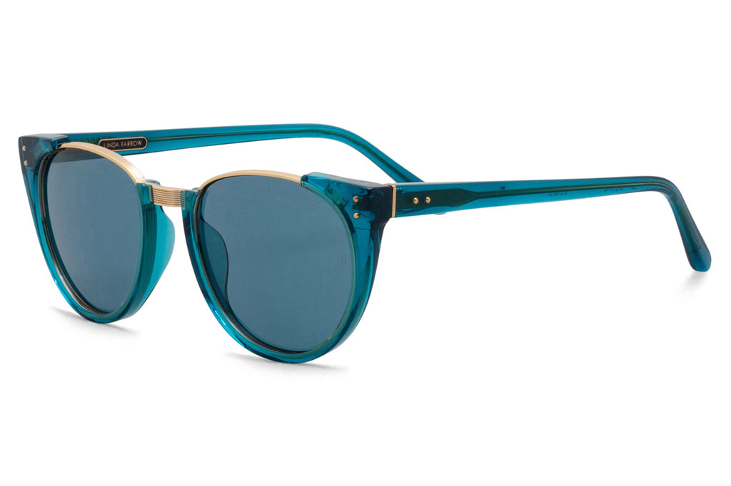 Linda Farrow - Iris Sunglasses Aqua/Light Gold (C59)