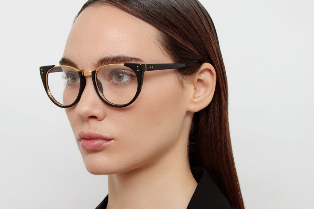 Linda Farrow - Iris Eyeglasses Black/Yellow Gold (C60)