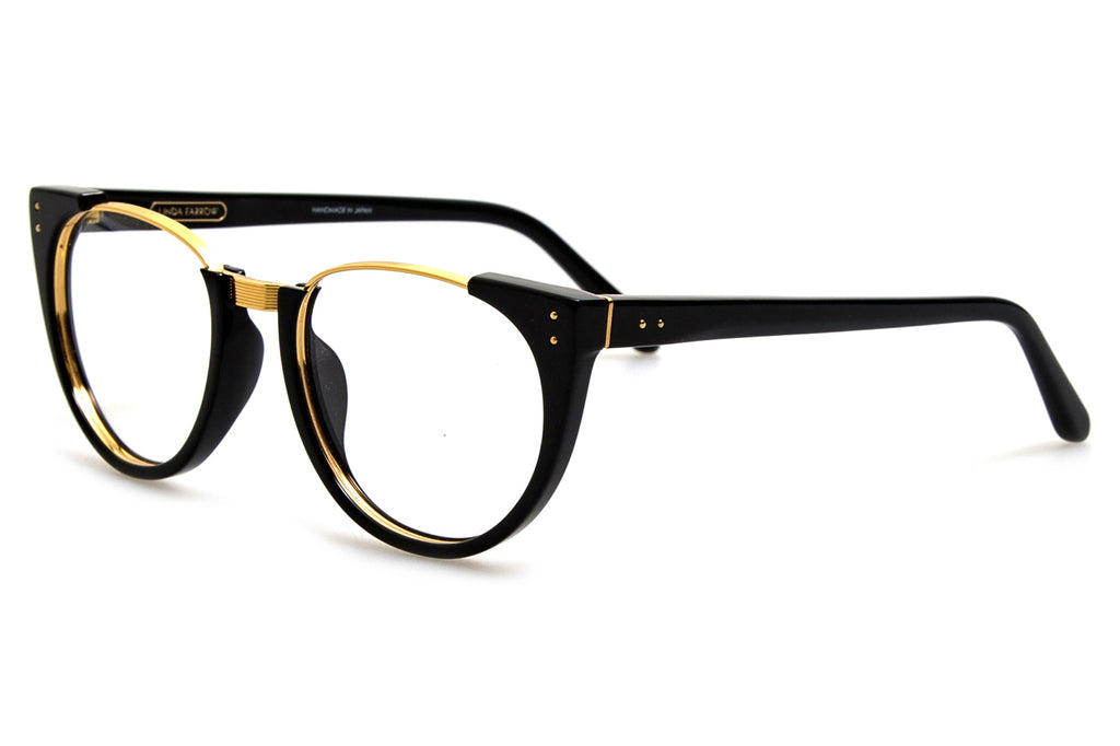 Linda Farrow - Iris Eyeglasses Black/Yellow Gold (C60)