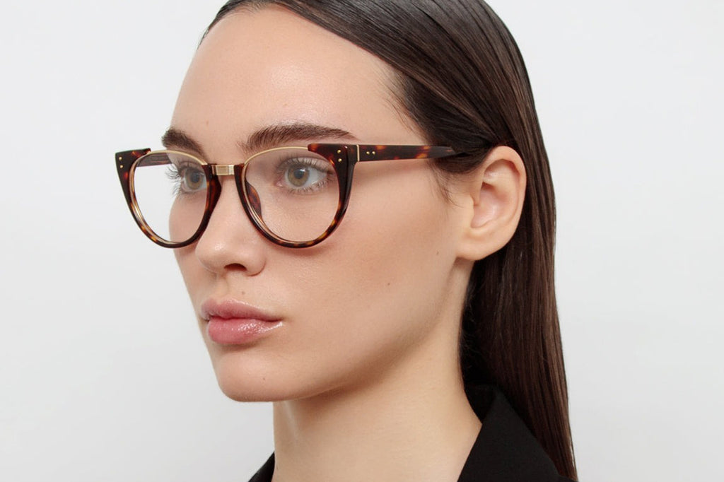 Linda Farrow - Iris Eyeglasses Dark Tortoiseshell/Light Gold (C61)