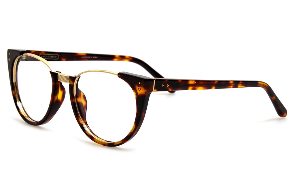 Linda Farrow - Iris Eyeglasses Dark Tortoiseshell/Light Gold (C61)