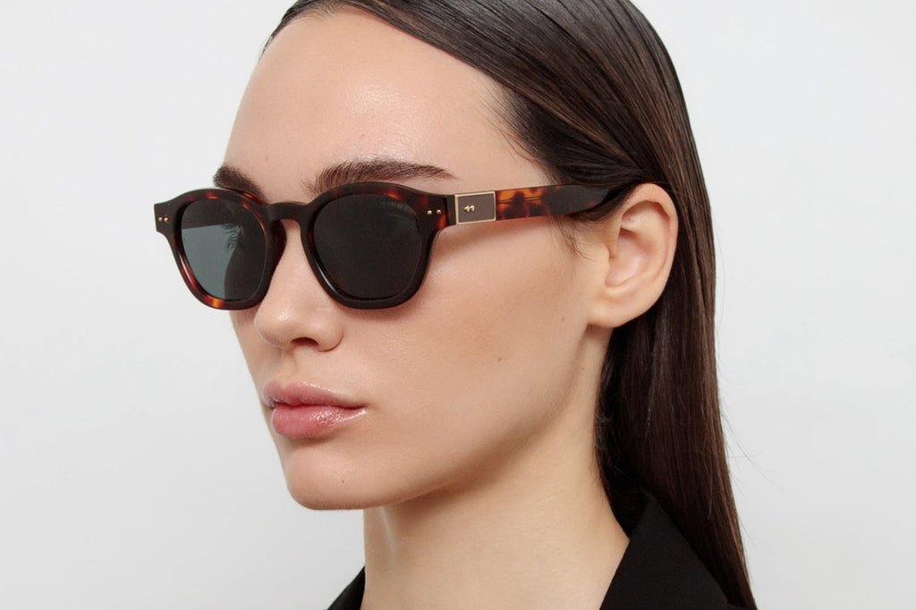 Linda Farrow - Talbot Sunglasses Dark Tortoiseshell/Light Gold (C2)