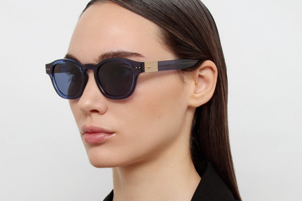 Linda Farrow - Talbot Sunglasses Navy/Light Gold (C3)