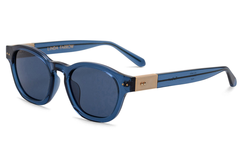 Linda Farrow - Talbot Sunglasses Navy/Light Gold (C3)